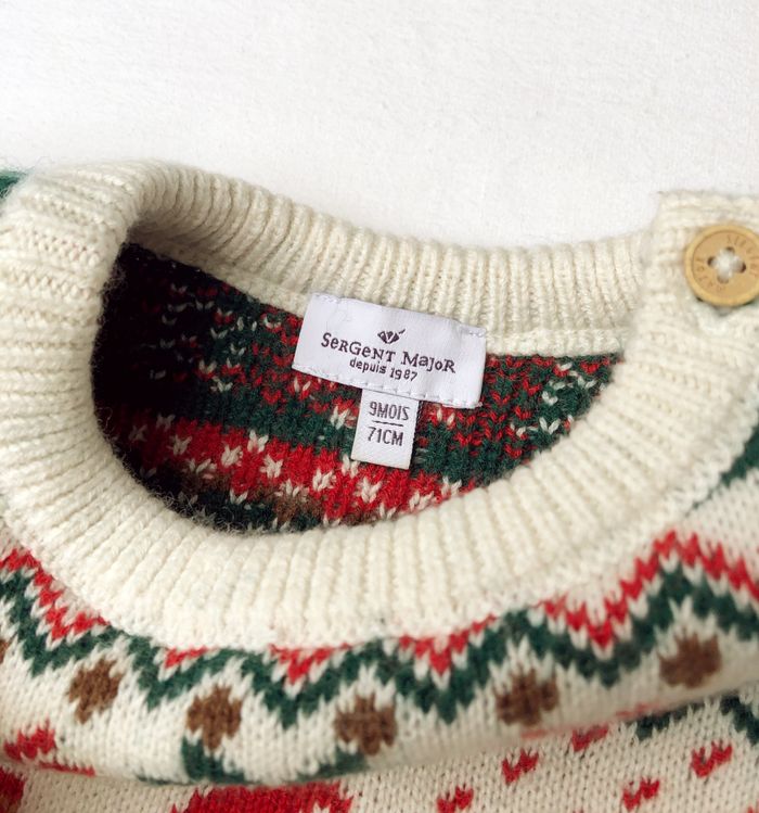 Pull de Noël Sergent Major 9 mois - photo numéro 3