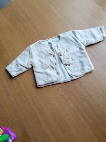 Veste pull 62 cm beige