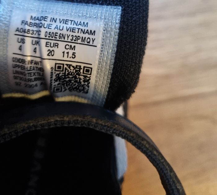 basket montante cuir converse pro blaze noir et bleu marine taille 20 - photo numéro 6