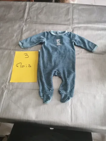 Pyjama velours 3 mois