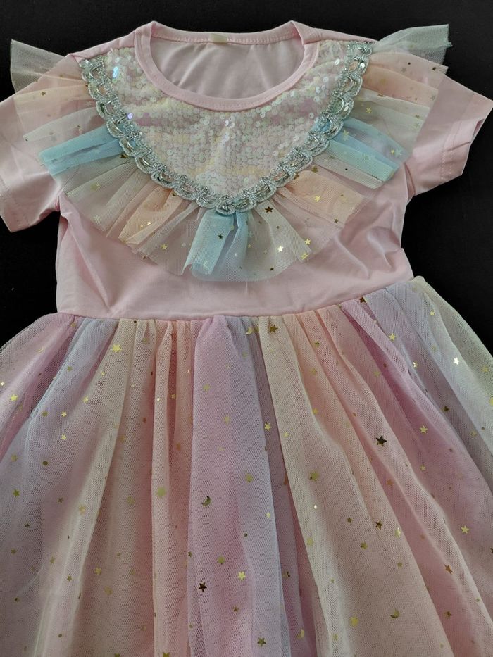 Déguisement licorne rose + aile + baguette + serre tête Taille 5-6ans - photo numéro 6