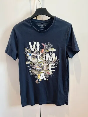 T-shirt bleu Vicomte A