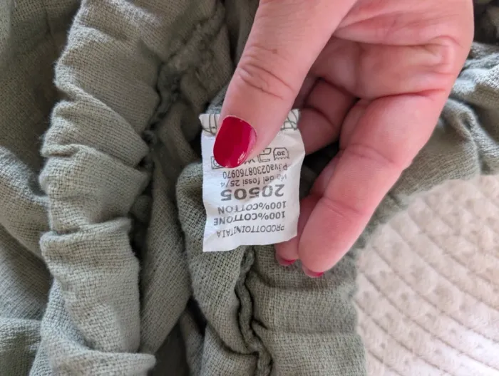 🌿 Pantalon vert 100% coton - taille unique - photo numéro 2
