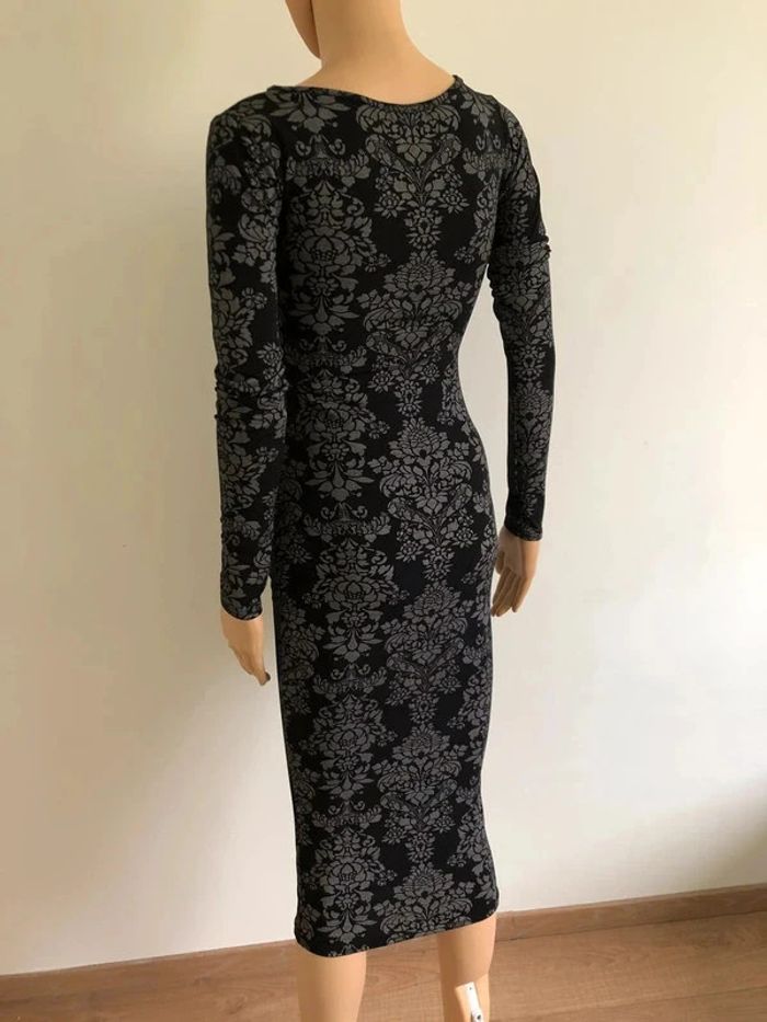 Robe noire et argentée mi longue Boohoo taille 36 jamais portée - photo numéro 8