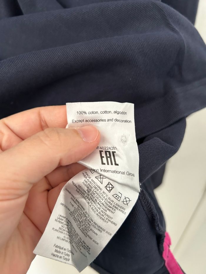 Polo manches longues bleu marine double col empiècement dans le dos Eden Park 3XL - photo numéro 6