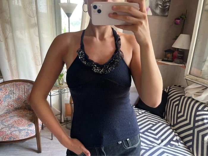 Débardeur strass Ibiza Summer vintage bohème champêtre y2k - photo numéro 3