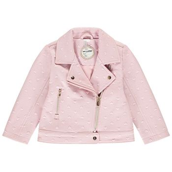 Veste perfecto motifs cœurs en jacquard pour bébé fille