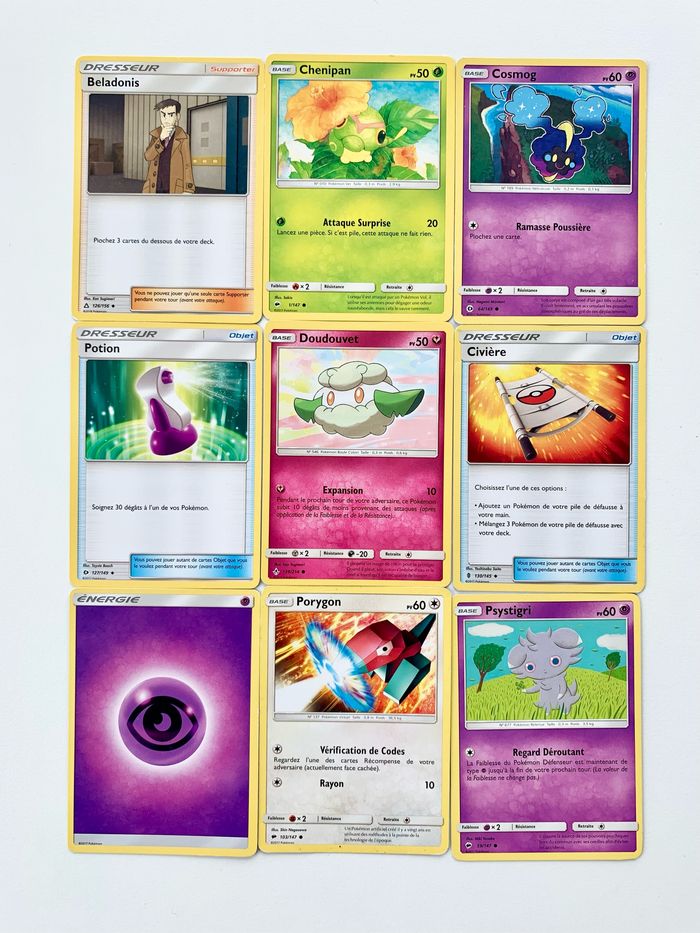 Lot de cartes Pokémon