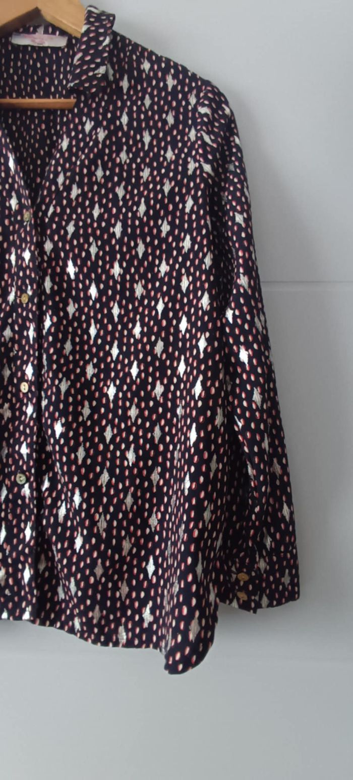 Chemise Blouse imprimée à boutons "manches longues "Charming Girl" Taille 1 (36) - photo numéro 4