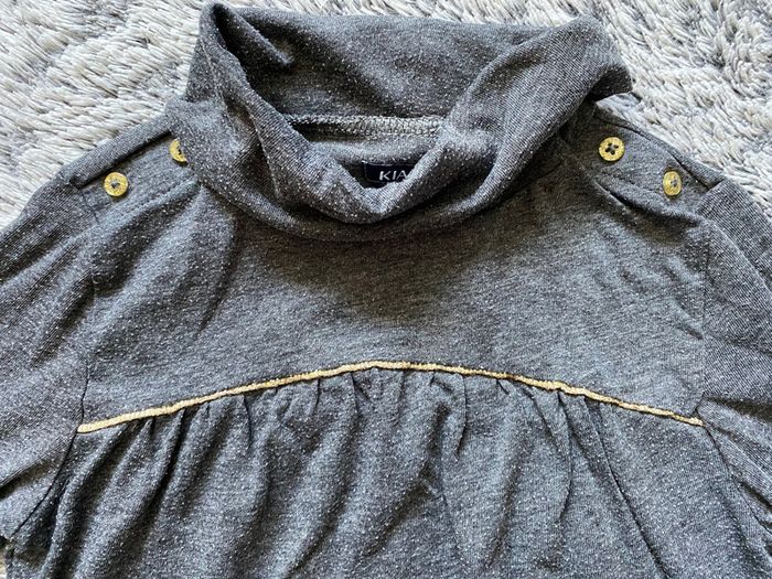Teeshirt col roulé gris Kiabi - 4 ans - photo numéro 2