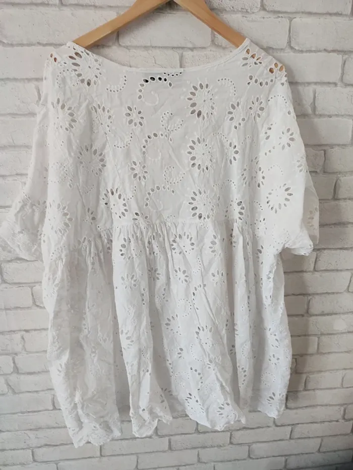 Grande blouse tunique blanche - Mino du sud taille unique - photo numéro 5