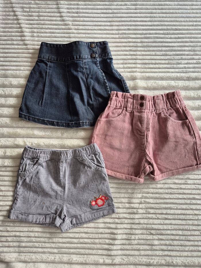 Lot 3 shorts hiver fille 18 mois Obaïbi Orchestra Kiabi - photo numéro 2