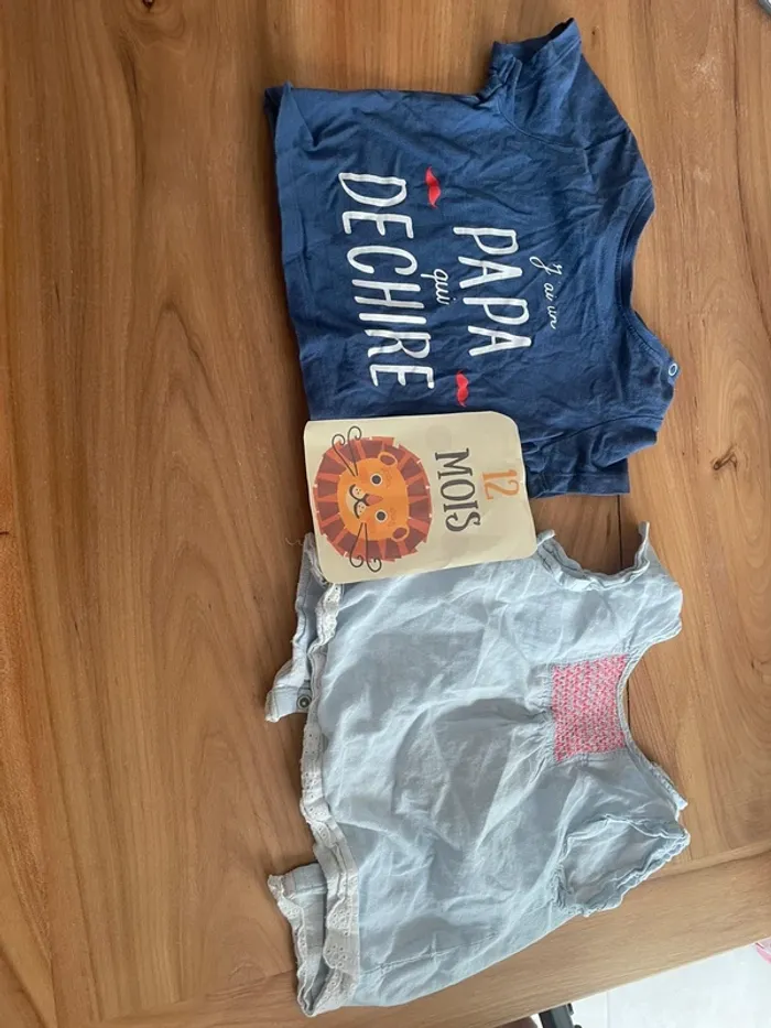 Lot de  12 tee shirt et chemise 12 mois été - photo numéro 5