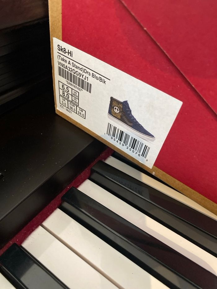 Vans sk8hi montantes en daim bleu taille 38,5 - photo numéro 3
