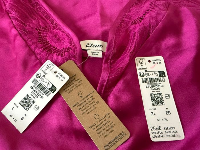 Caraco rose fuchsia Etam - photo numéro 7