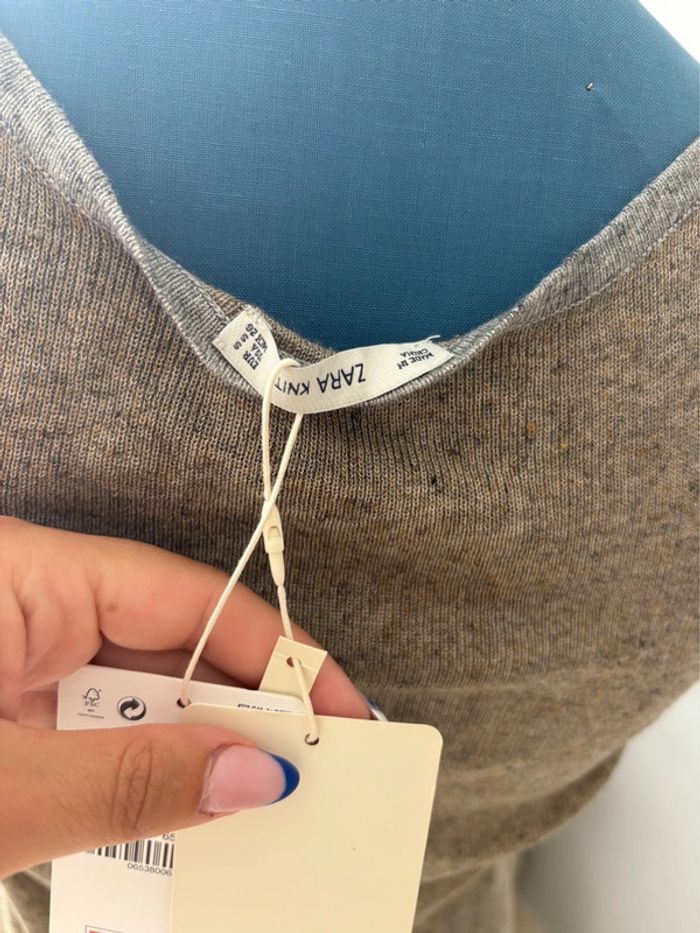 Débardeur en lin/coton Zara - neuf avec étiquette - taille S/36 - photo numéro 3