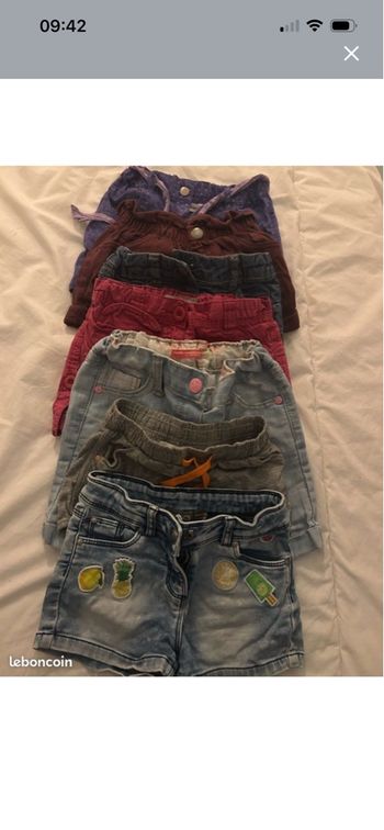Lot 7 shorts fille 4ans