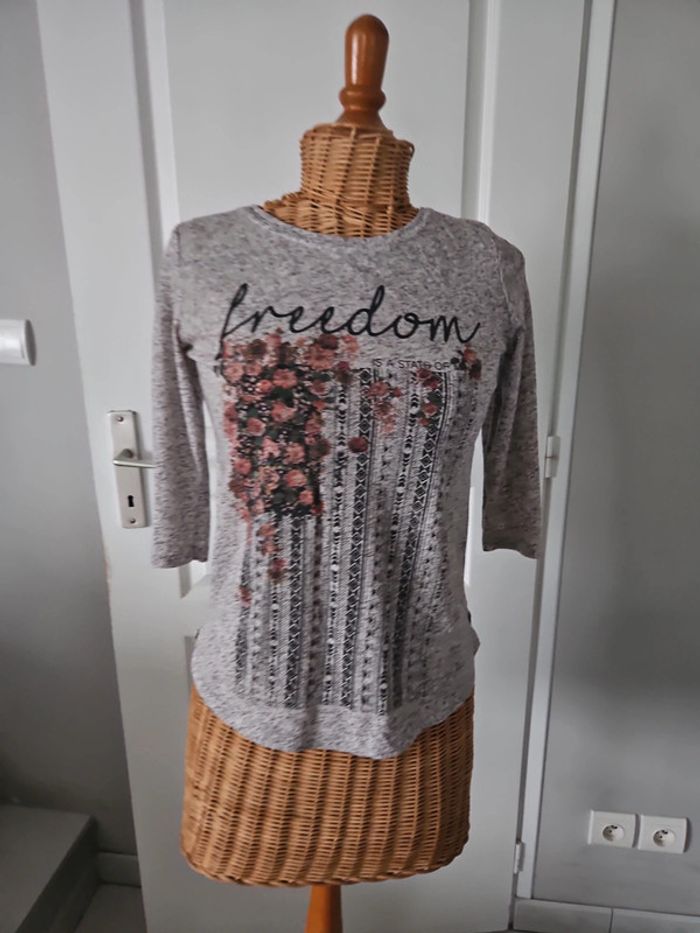 T-shirt manches 3/4 berska taille S u45 - photo numéro 2