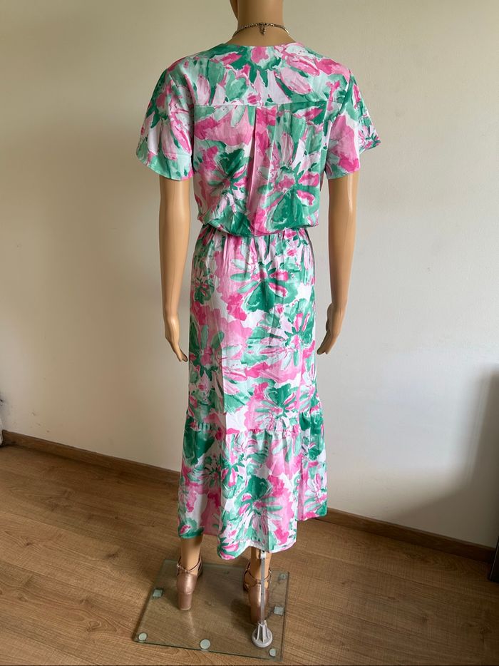 Robe longue imprimée à manches courtes By One taille M/L jamais portée - photo numéro 6