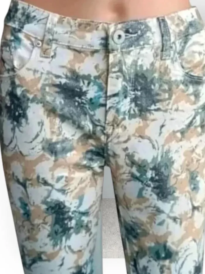 Jean ajusté imprimé ,Toxic3 ,coupe slim crop ,taille mi-haute ,stretch - photo numéro 6