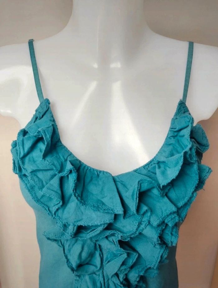 🌺Top à fines Bretelles fines bleu canard taille 38🌺 - photo numéro 3