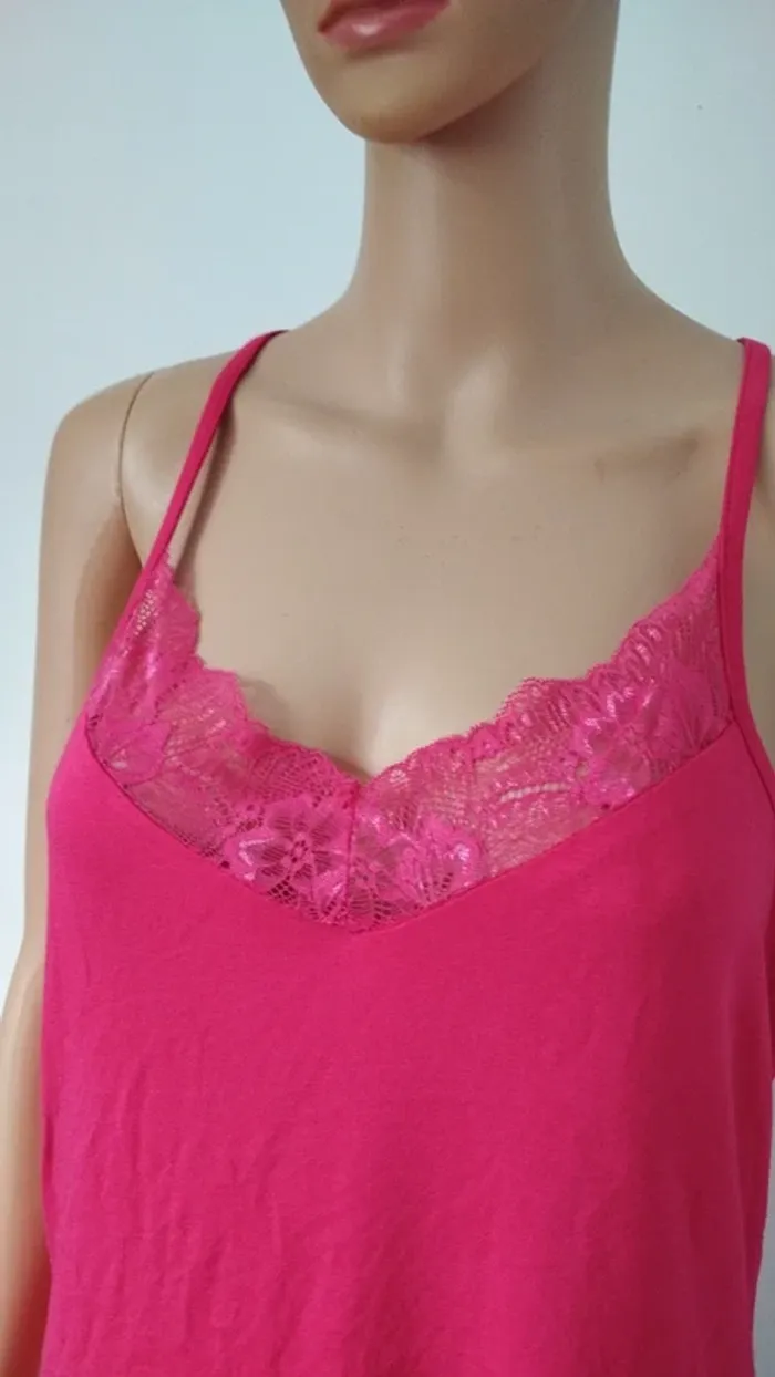 Débardeur top rose fushia femme taille l - photo numéro 4