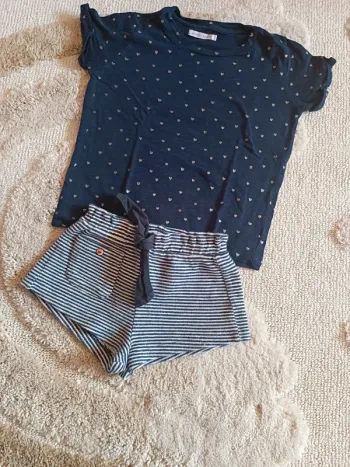 Short en maille style marinière Zara 6-12 mois