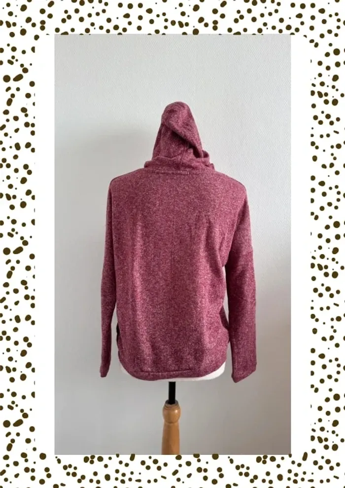 Sweat à capuche bordeaux - photo numéro 3