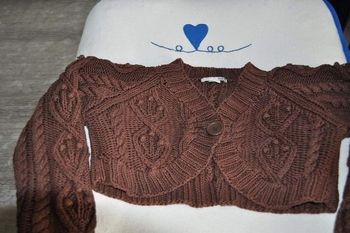 Gilet court h&m 7/8 ans fille