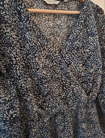 Robe volantée bleue