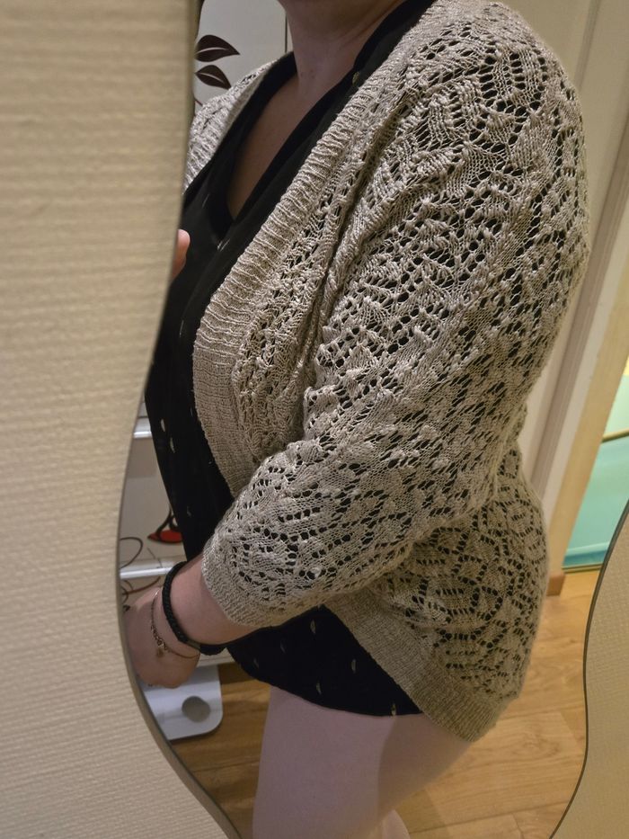 Gilet ajouré beige T.M 38/40 oversize Primark - photo numéro 9