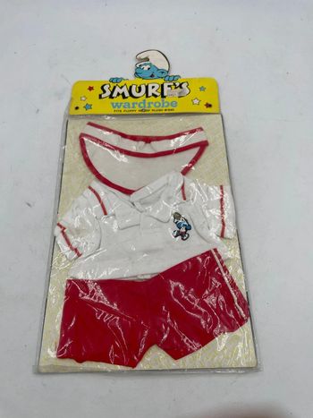 Tenue sport tennis pour schtroumpf Floppy N•640 pour peluche de 1983 Peyo
