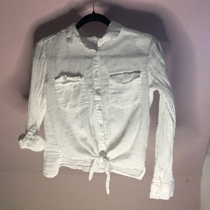 Chemise nouée blanche