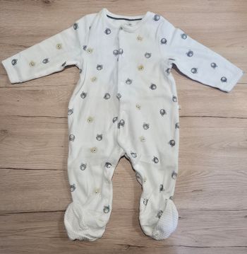 Pyjama blanc avec motifs ourson, Obaïbi, 18 mois