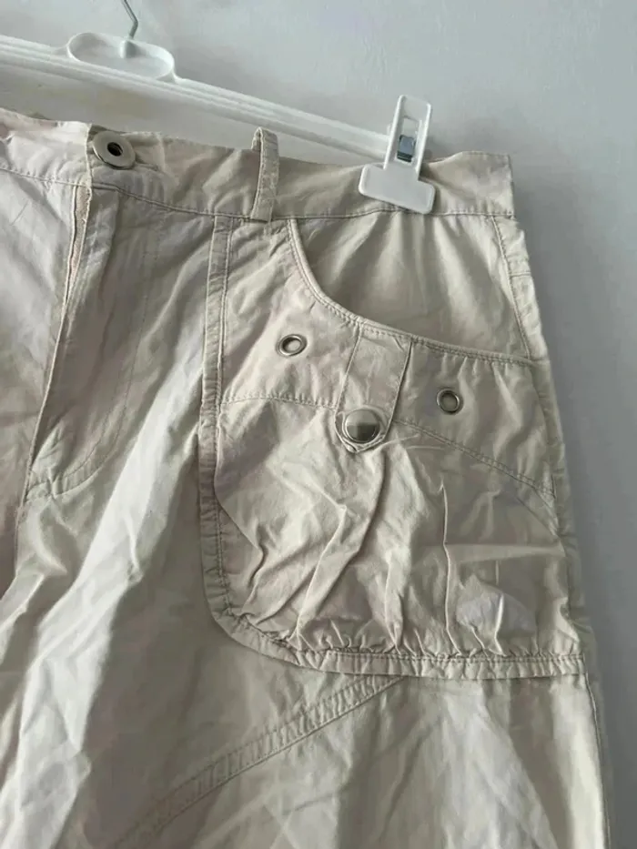 Pantacourt blanc crème - Taille 42 - photo numéro 3