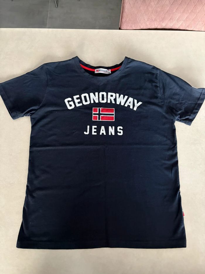 T-shirt Geographical Norway bleu marine taille XXL en parfait état