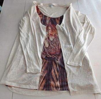 t-shirt 2 en 1 taille 44