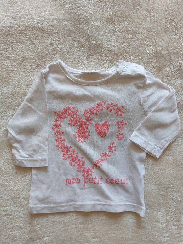 Tee-shirt original manches longues 1 mois - photo numéro 2