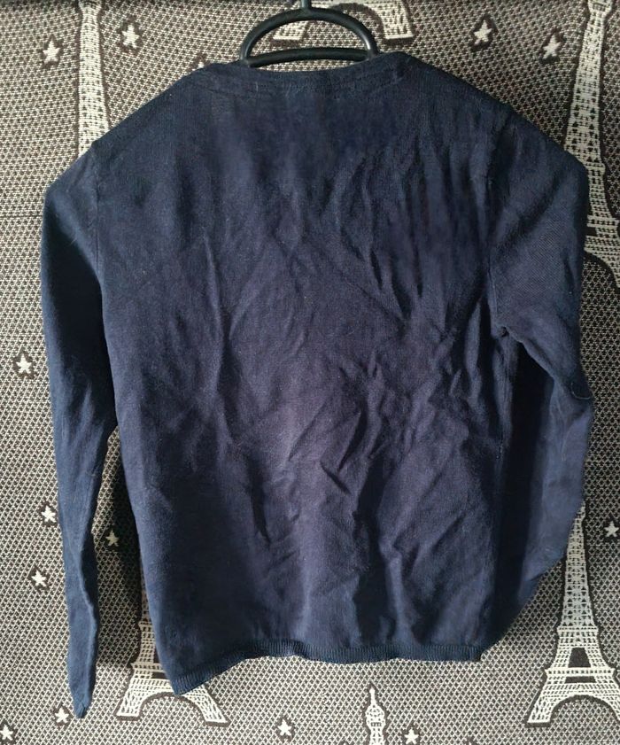 Gilet en maille marine 10ans - photo numéro 3