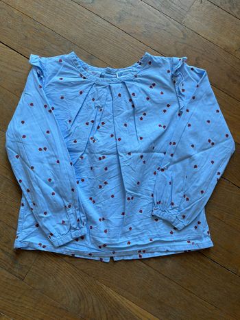 Blouse bleue coccinelles Jacadi 6 ans