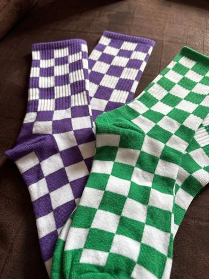 Chaussettes à carreaux colorées Style fun et tendance ! 🧦 - photo numéro 3