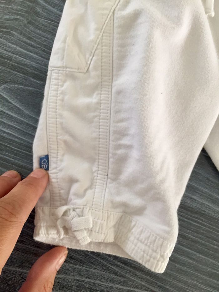 Pantalon blanc Obaïbi Okaidi 3 mois - photo numéro 3
