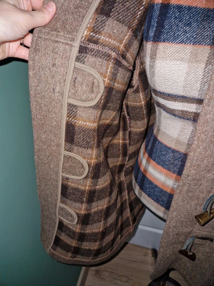 Manteau en laine duffle coat glenmore écossais vintage - photo numéro 5
