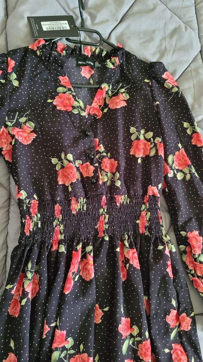 Robe fleurie Noir - photo numéro 5