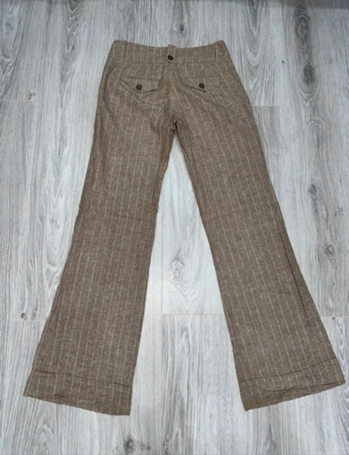 Pantalon beige large taille 34 - photo numéro 2