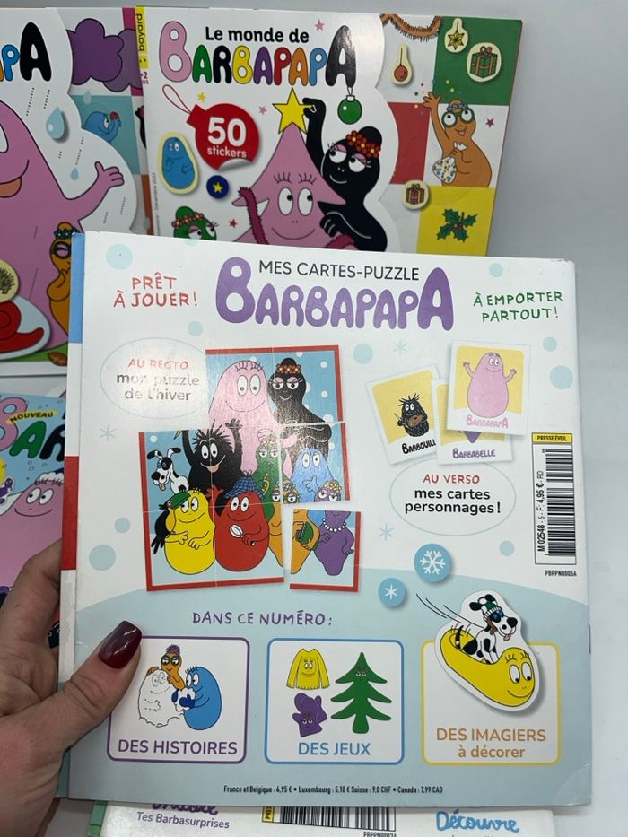 Lot de 5 magazines Livres d'activités Barbapapa gommettes stickers - photo numéro 5