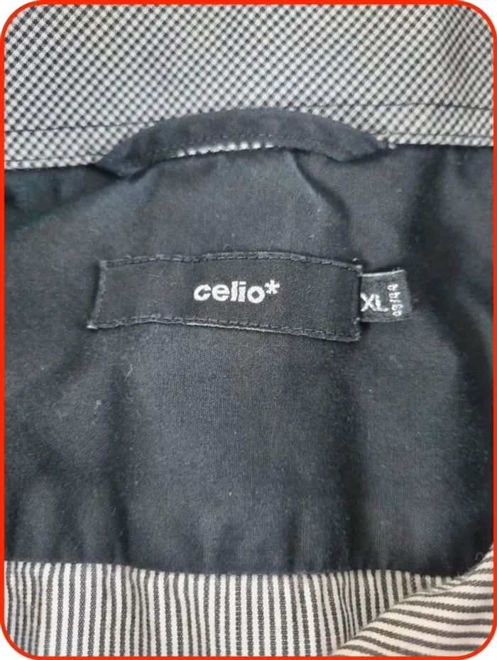 Chemise rayé noir et gris Celio Taille XL - photo numéro 4