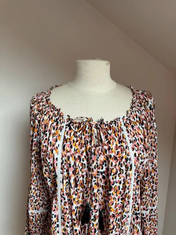 Superbe Blouse fluide Burton ample fleurie en viscose 🌸 XL 42 44 - photo numéro 2