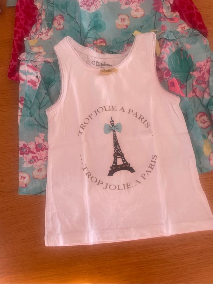 Lot t-shirt et blouses manches courtes fille 18 mois - photo numéro 6