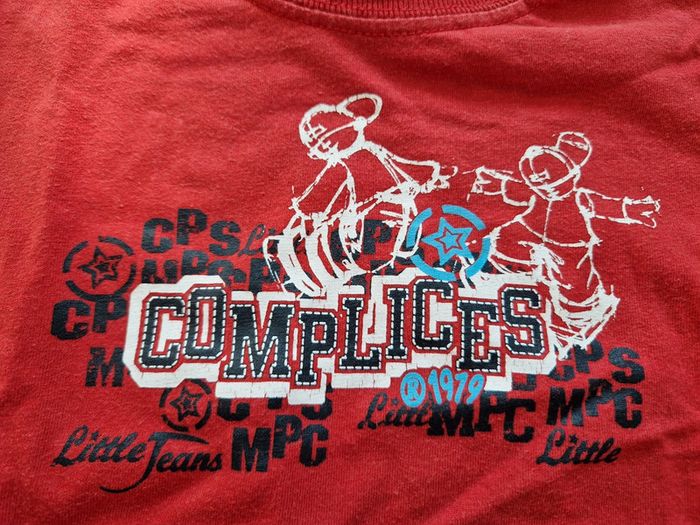 Tee-shirt manches courtes garçon complices rouge 81 cm - photo numéro 2